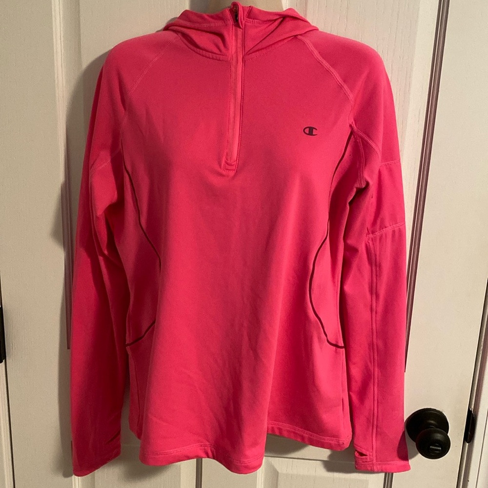 Champion brand dry fit hooded long sleeve